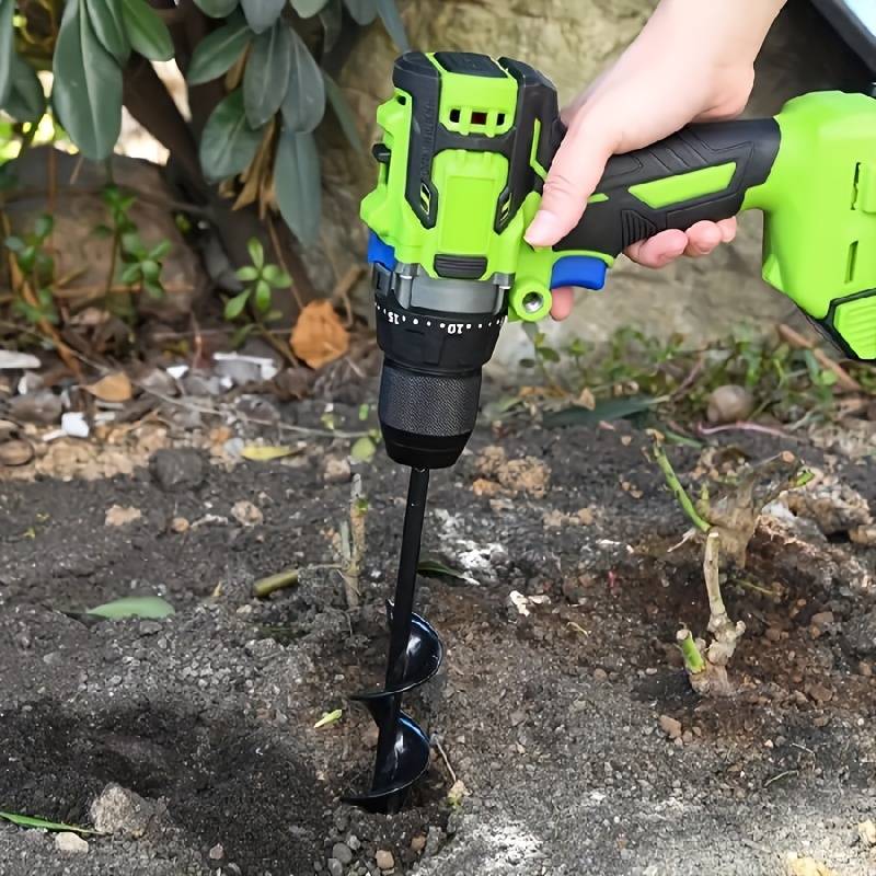 Foret tarrière de jardin spirale pour perceuse