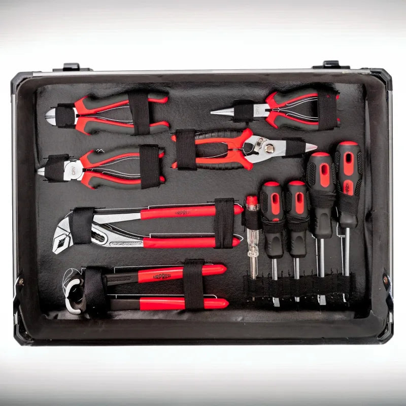 Coffret à outils en aluminium — 127 pièces chrome