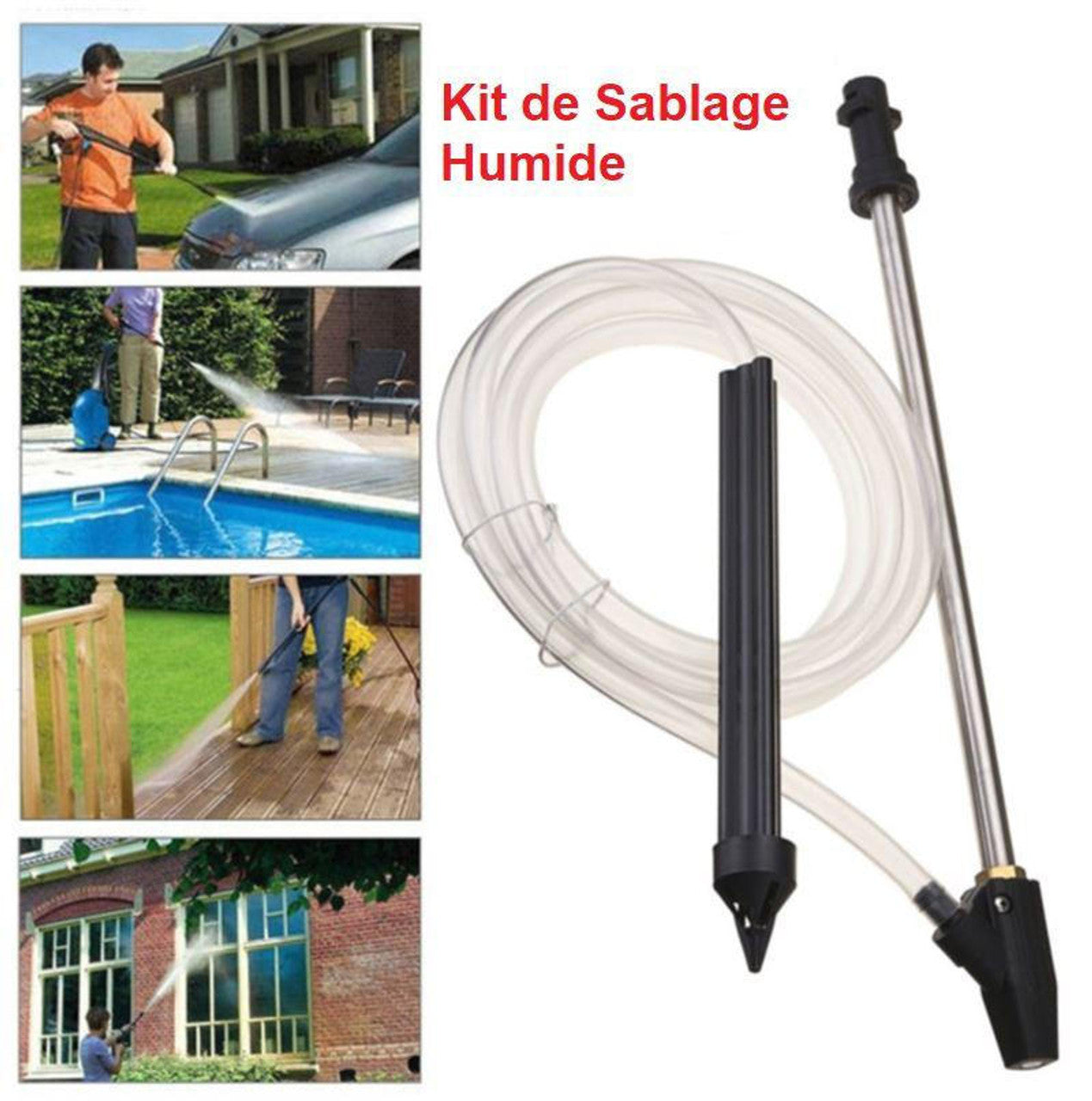 Kit de sablage humide pour nettoyage haute pression