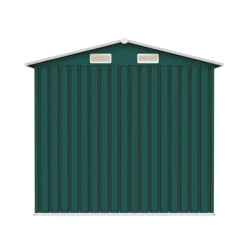 Abri de jardin vert - métal - 205 x 183 x 129 cm