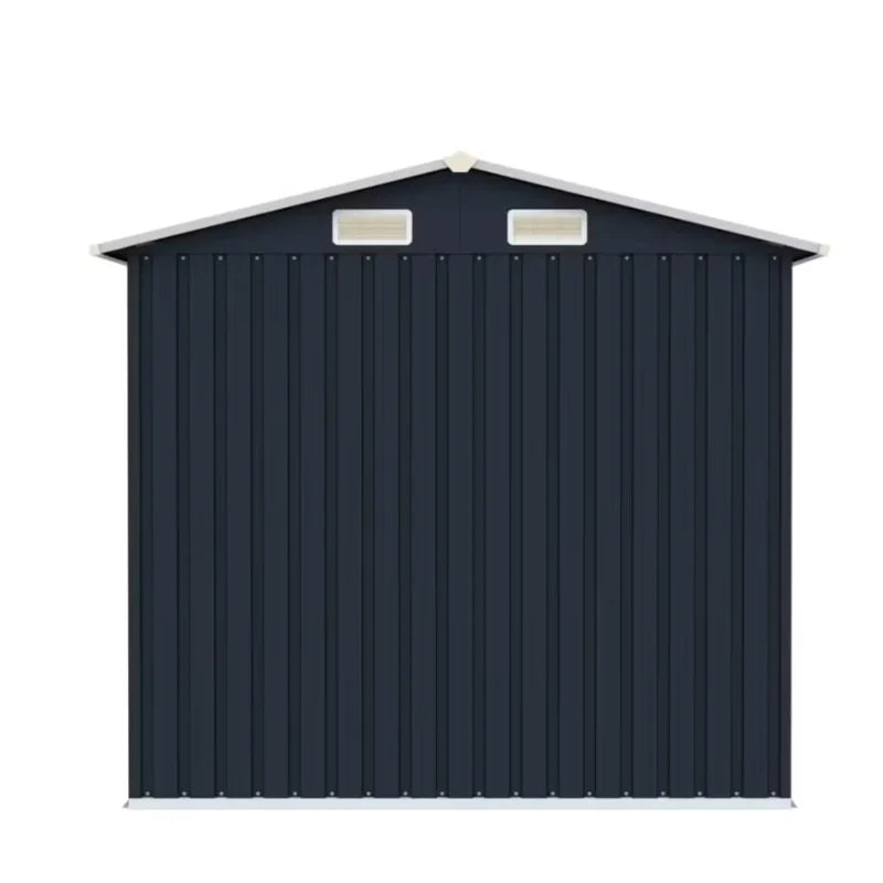 Abris de jardin gris métal 205 x 183 x 129 cm