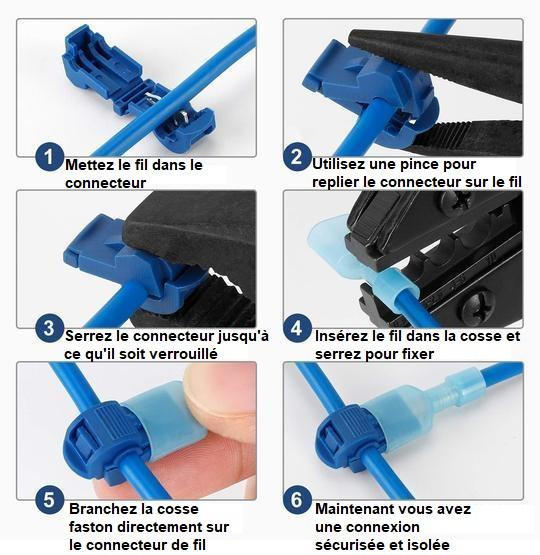 Kit de connecteurs de fils t-tap version améliorée 2019