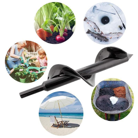 Perceuse à trous en spirale pour planter bulbes, plantes et semis