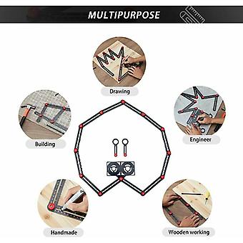 Règle de mesure multi-angle en aluminium