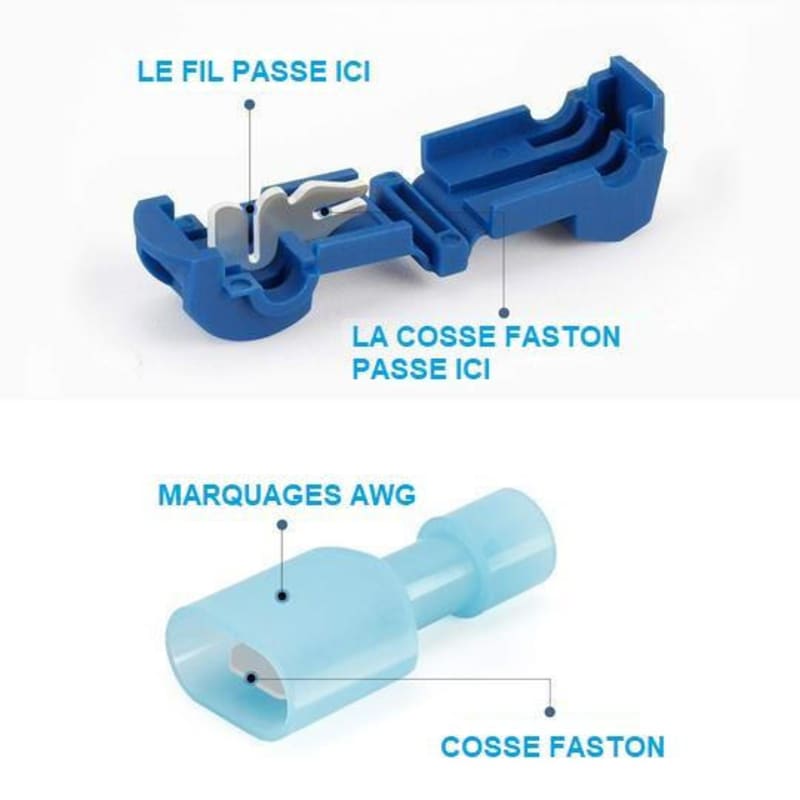 Kit de connecteurs de fils t-tap version améliorée 2019