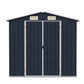 Abris de jardin gris métal 205 x 183 x 129 cm