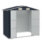 Abris de jardin gris métal 205 x 183 x 129 cm