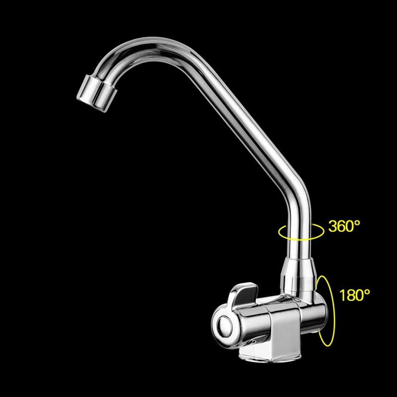 Robinet d’eau froide pliant en cuivre pour bateau/caravane, rotation 360 degrés