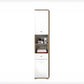 Armoire colonne de salle de bain blanc brillant